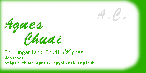 agnes chudi business card